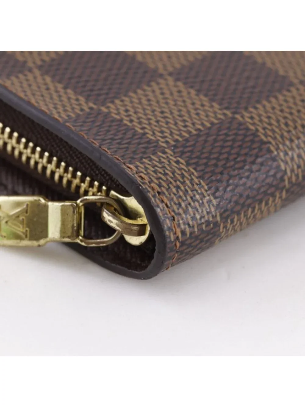 Louis Vuitton Porte-Monnaie Zip Around Damier Canvas Brown